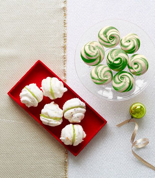 Peppermint Swirl Meringues