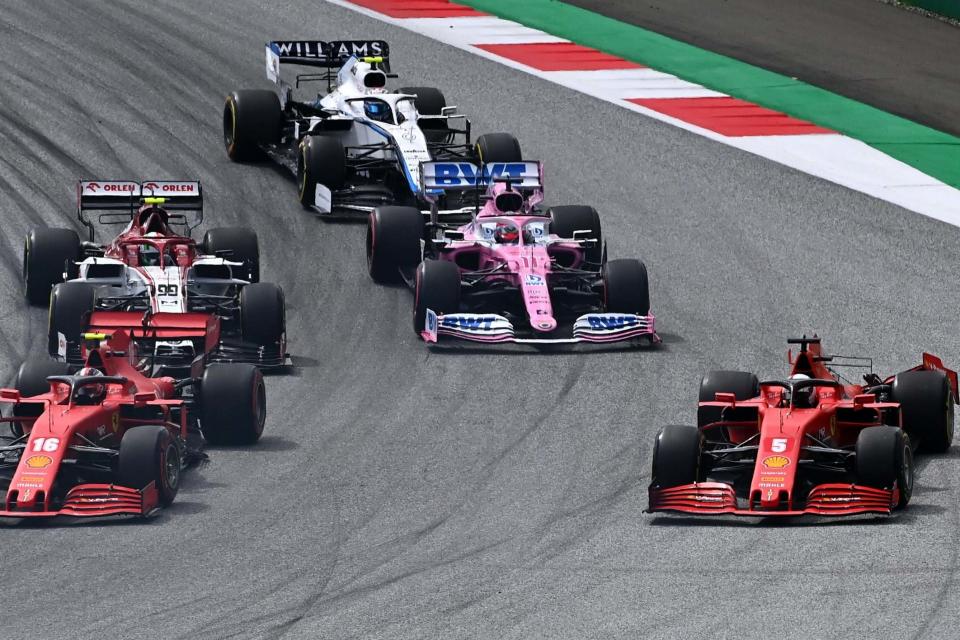 Charles Leclerc's rash move on Sebastian Vettel summed up Ferrari's first two weekends of the season: AFP via Getty