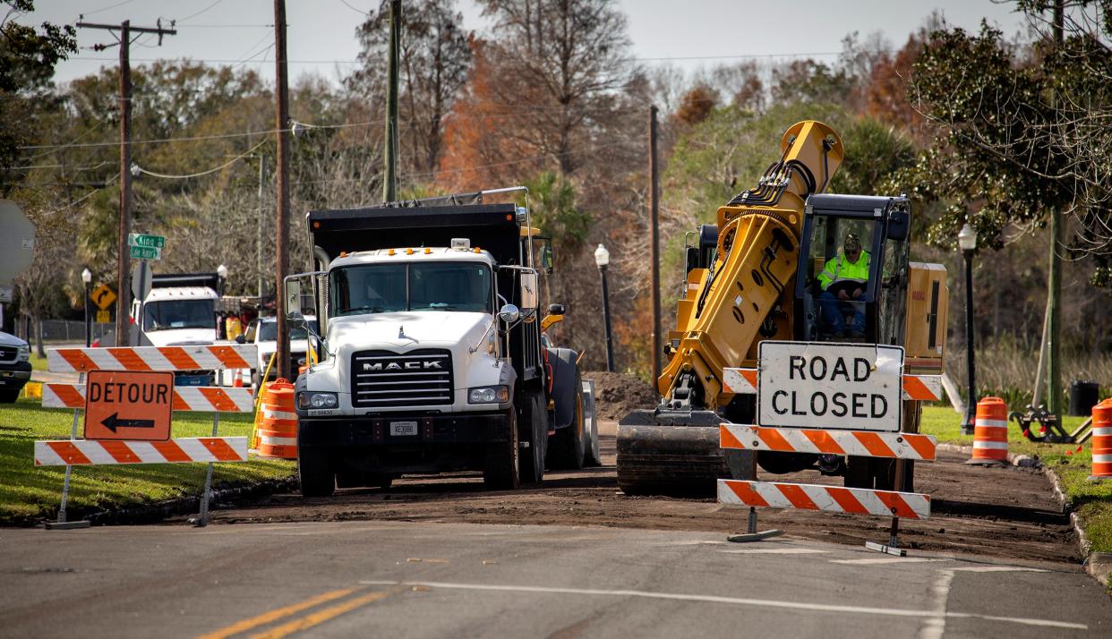 A portion of Lake Hunter Drive is closed for road resurfacing. Several other streets are closing this week for resurfacing.