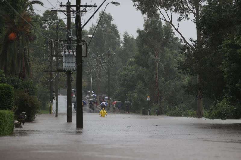 A severe rain event affecting the state of New South Wales is seen in Sydney