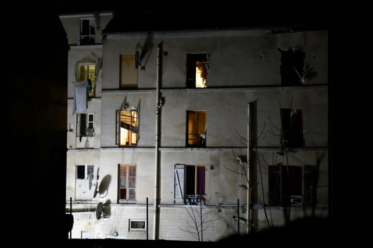 The building in the northern Paris suburb of Saint-Denis where French police raided an apartment, hunting those behind the attacks that claimed 130 lives in the capital city