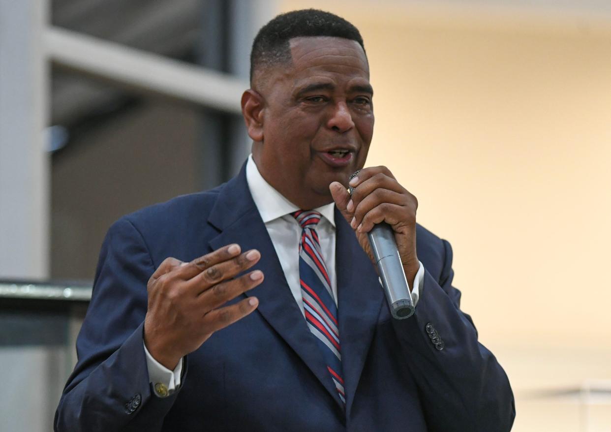 Democrat Stanley Campbell announces his candidacy for the U.S. Senate last November in Fort Pierce. Campbell said he's been endorsed by the Florida AFL-CIO in the Democratic primary. The winner will likely challenge incumbent Sen. Rick Scott in November.