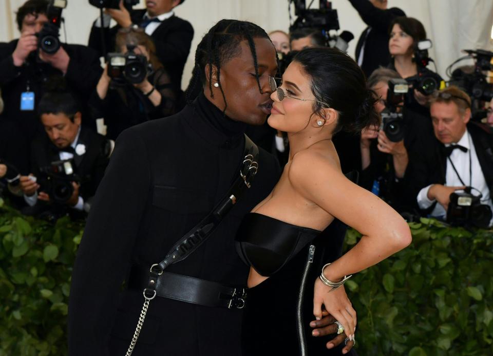 Wedding bells: Kylie Jenner reportedly drops marriage hints by calling Travis Scott 'hubby': AFP/Getty Images