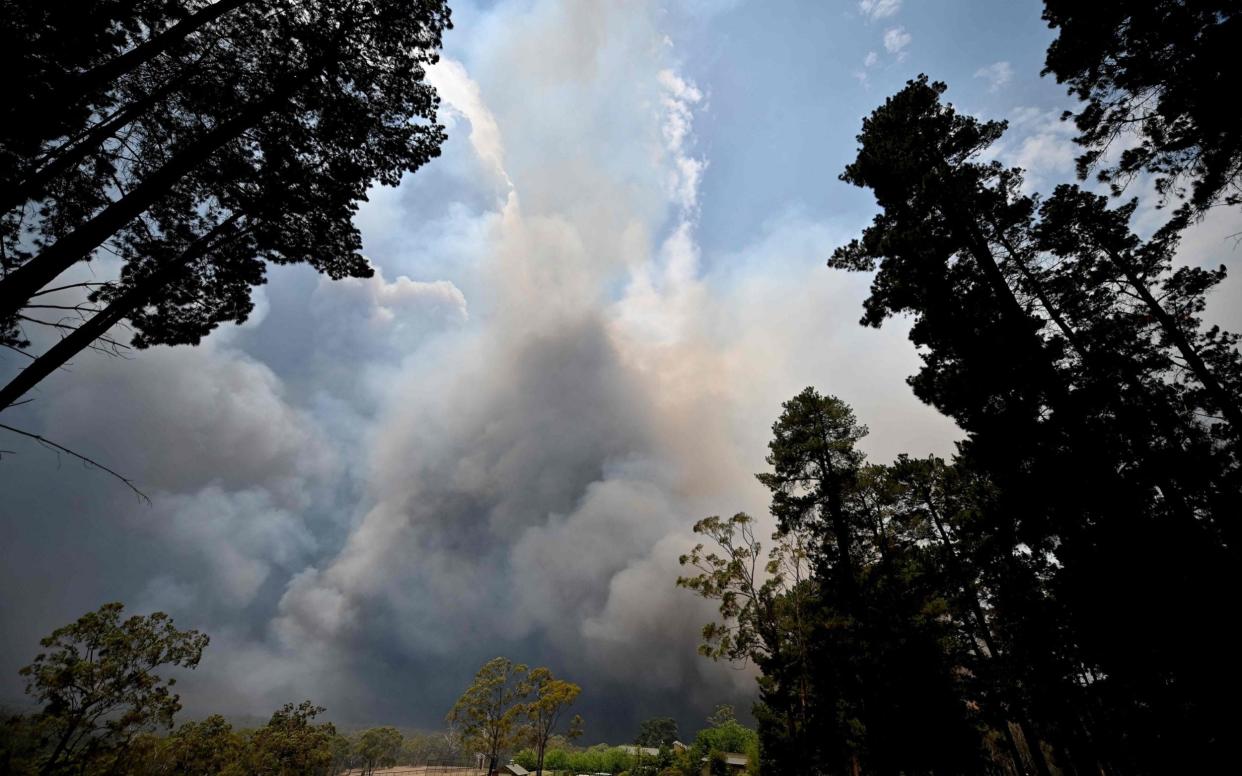 A large bushfire burns in Balmoral, 150km southwest of Sydney - AFP