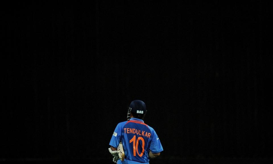 (FILES) This April 2, 2011 file photograph shows Indian cricket star Sachin Tendulkar as he walks back to the pavilion after his dismissal during the ICC Cricket World Cup 2011 Final match at The Wankhede Stadium in Mumbai. On March 16, 2012 Indian batting superstar Sachin Tendulkar became the first cricketer in history to score 100 international centuries, reaching a new record in his glittering two-decade career. AFP PHOTO/MANAN VATSYAYANA (Photo credit should read MANAN VATSYAYANA/AFP/Getty Images)