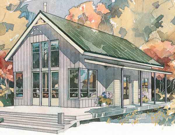 Shoreline Cottage, Plan #490