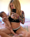 <p>Ten months after welcoming her daughter, the 43-year-old former porn star got real about her post-baby body. Describing herself as “super insecure about my belly,” she called out the trend of “seemingly unattainable insanely perfect Instagram models that literally look like Victoria’s Secret models just days after giving birth. God bless em.” She went on to say that nearly a year after having Batelli, she’s “not anywhere near where I’d like to be.” However, she added, “I haven’t worked out once, or even WANTED to… This is my new norm, my little beautiful baby that loves me, and every dimple and roll.” She said she will get back to exercising, but encouraged her followers to embrace themselves — and the miracle of pregnancy. (Photo: Jenna Jameson via Instagram) </p>
