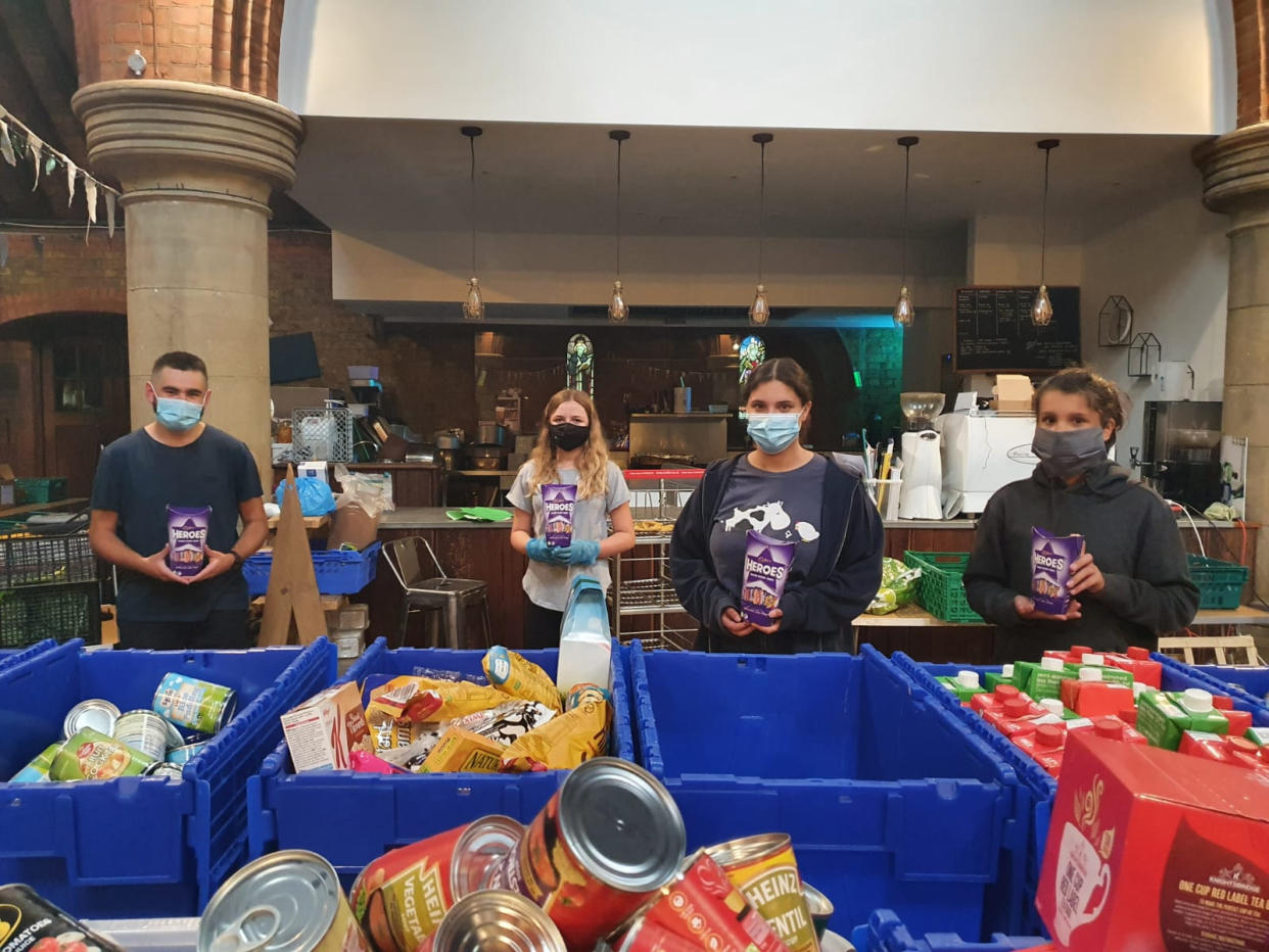 A file image of volunteers at Earlsfield Foodbank. A 14-year-old collapsed from hunger at the foodbank on Thursday, its manager Charlotte White said. (PA)