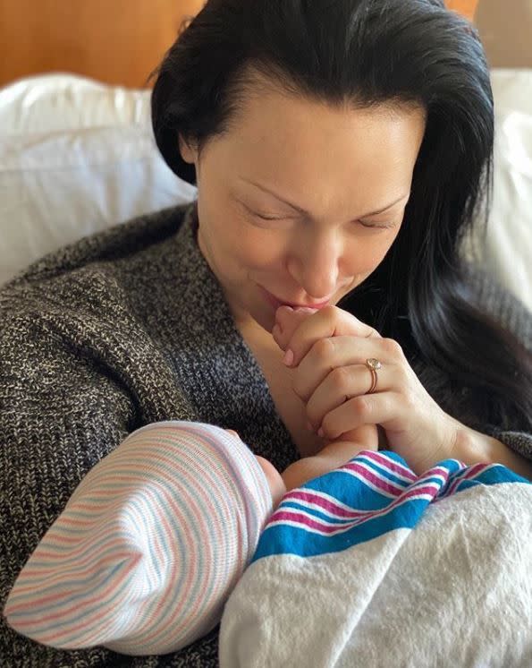 Baby number two is here for Laura Prepon and husband Ben Foster! The “Orange is the New Black” star announced that she welcomed her second child, whose name and sex weren’t mentioned, on Feb. 26, 2020 with a sweet photo of the two in her hospital bed. “Welcoming home our new bundle of love,” Prepon captioned the snap. “Overwhelmed with gratitude.” Prepon and Foster are also parents to two-year-old daughter Ella.