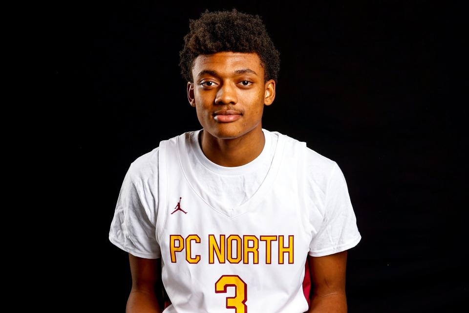 Khai Brown, Putnam City North Boys Basketball, is pictured during The Oklahoman’s media day in Oklahoma City, on Wednesday, Nov. 15, 2023.