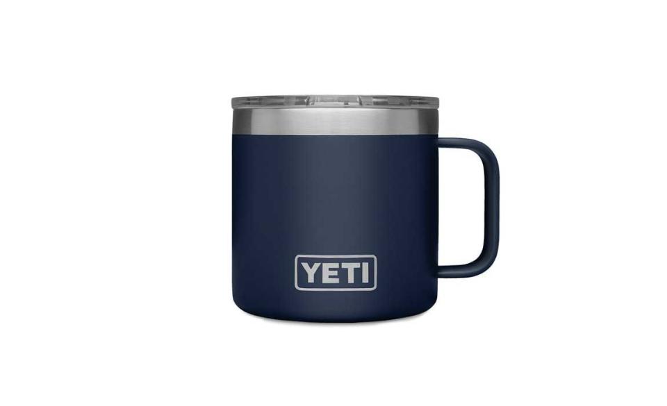 Best Insulted Tumbler with Handle: YETI Rambler 14 oz Stainless Steel Vacuum Insulated Mug with Lid