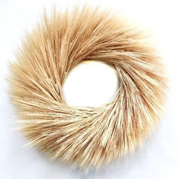 Handmade Blonde Wheat Fall Wreath