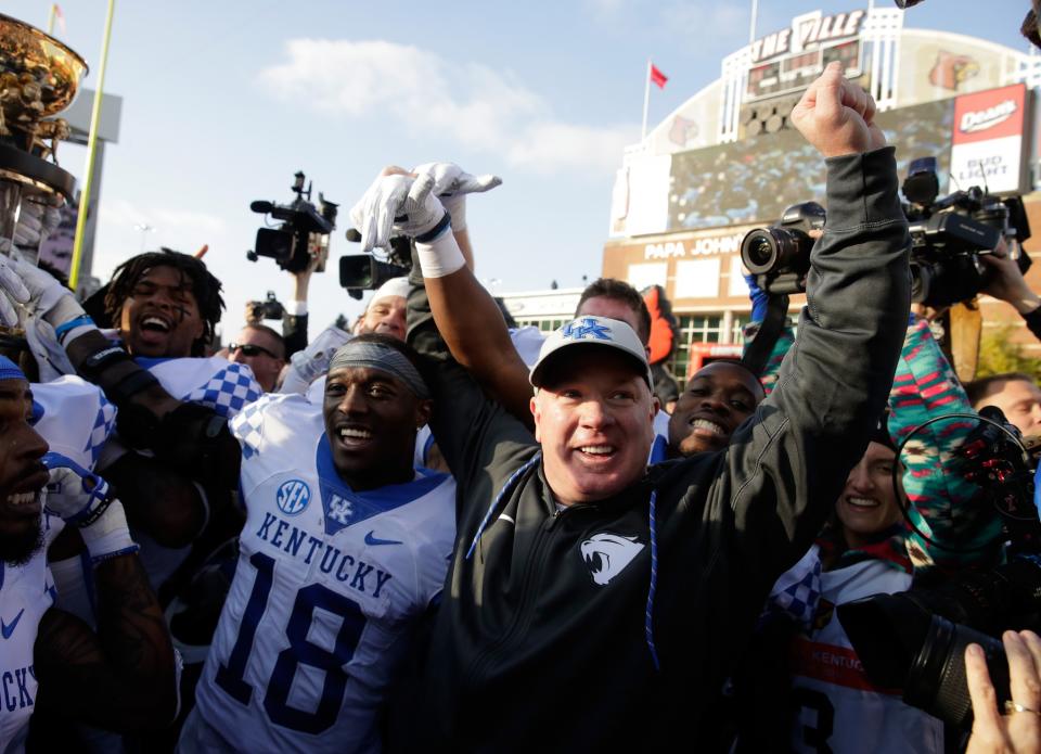 In November, Kentucky beat Louisville for the first time under Mark Stoops. (Photo by Andy Lyons/Getty Images)