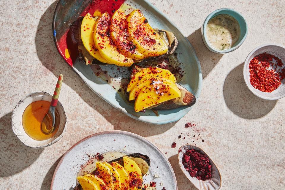 Mango Toast with Hazelnut-Pepita Butter