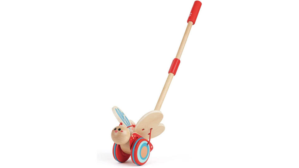 Award Winning Hape Butterfly Wooden Push and Pull Walking Toy, Red. (Photo: Amazon SG)