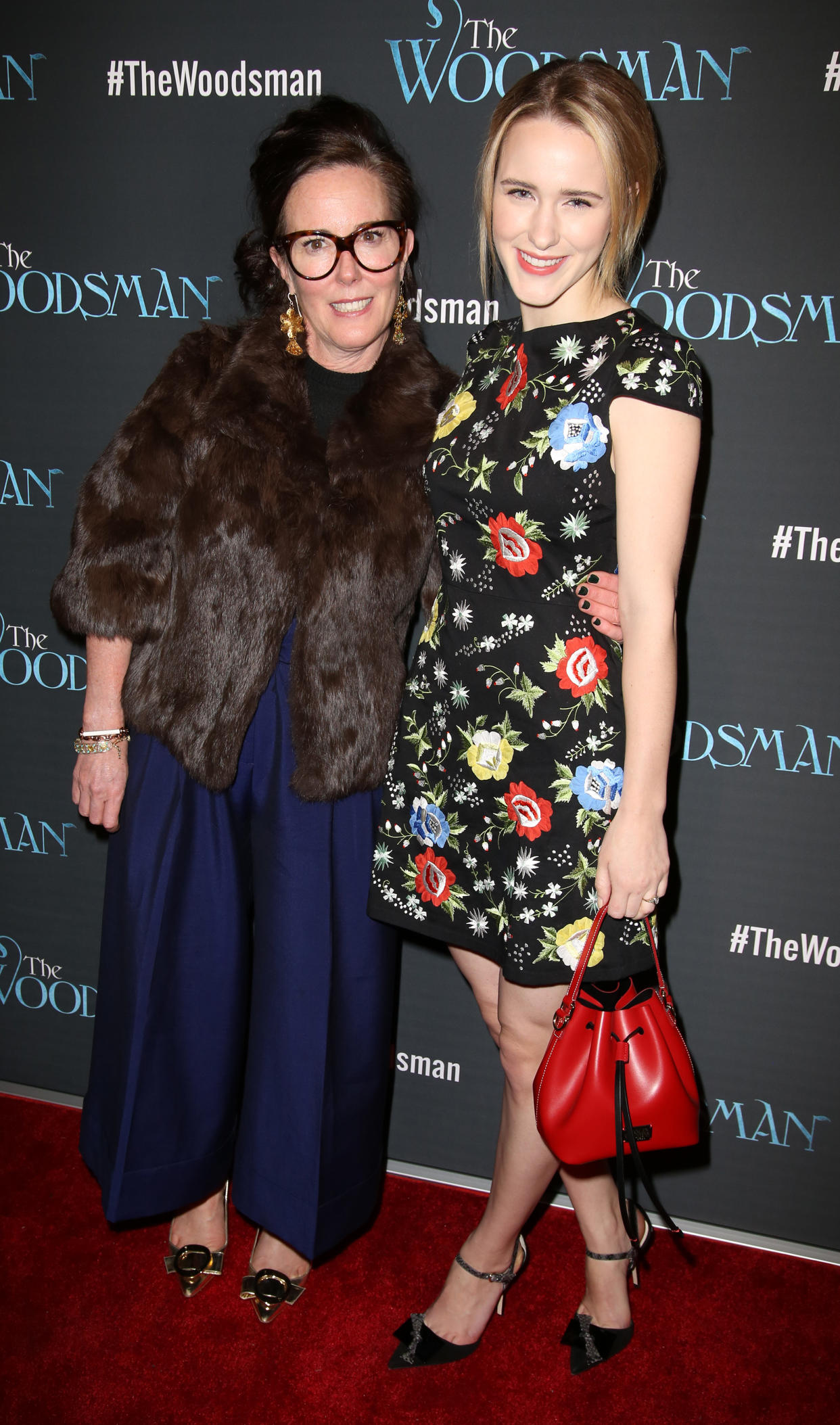 Kate Spade and her niece, actress Rachel Brosnahan, attend the off-Broadway opening night performance of <i>The Woodsman</i> on Feb. 8, 2016, in New York City. (Photo: Getty Images)