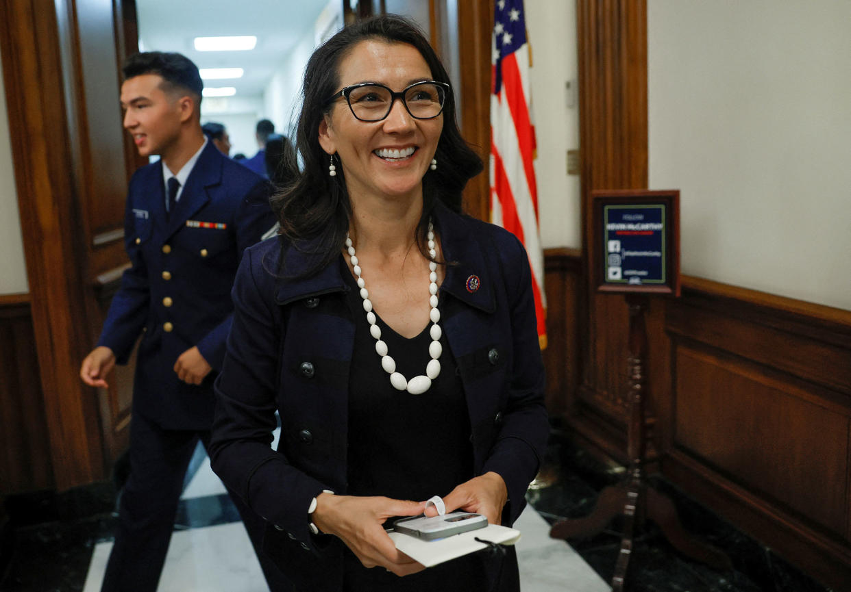 Mary Peltola (D-AK) is sworn in as first Alaska Native to serve in United States Congress in Washington