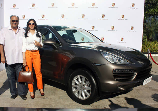 Sridevi who is basking in the success of her comeback flim gifted her husband Boney Kapoor a swanky new Porsche