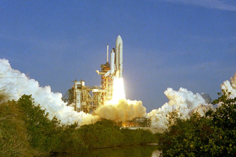 Space Shuttle Columbia launches for the first time on April 12, 1981, at Kennedy Space Center in Florida. File Photo courtesy of NASA