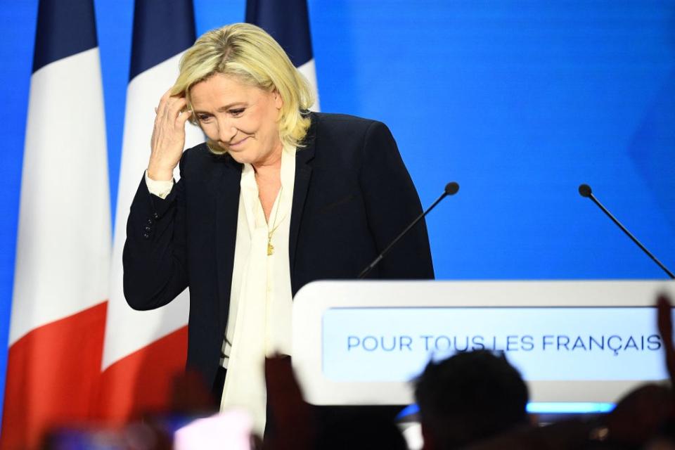 Marine Le Pen concedes defeat (AFP via Getty Images)