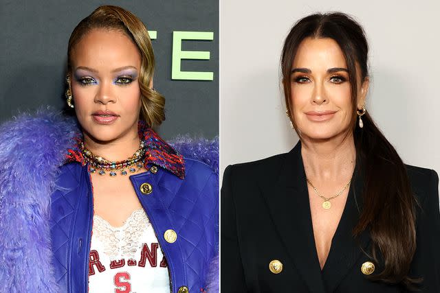 <p>Gilbert Flores/WWD via Getty; Monica Schipper/Getty </p> Rihanna (left) and Kyle Richards