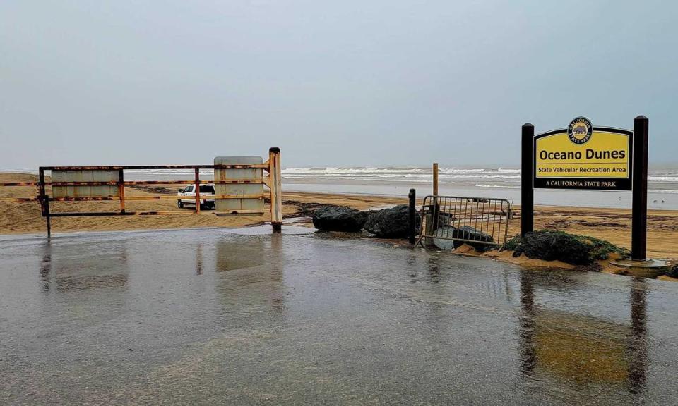 Oceano Dunes Vehicular Recreation Area is closed on Tuesday, March 14, 2023, due to a major rain storm. Laura Dickinson/ldickinson@thetribunenews.com