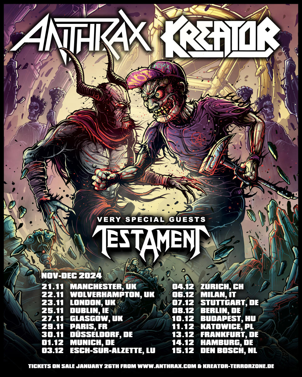 Anthrax and Kreator tour poster