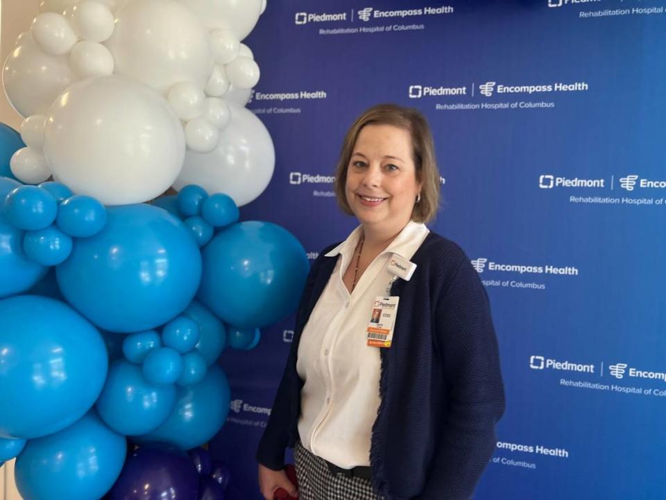 Laura Drew, COO of Piedmont Columbus Regional Northside Campus, attends the grand opening of the new Rehabilitation Hospital of Columbus.