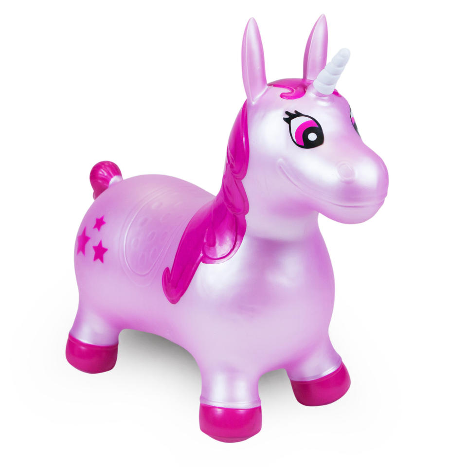 Kids will love the realistic look of the Unicorn Ride On. Their imagination will be working overtime as they jump, hop and bounce their way into the land of make-believe. <strong><a href="https://fave.co/2zOzQbM" target="_blank" rel="noopener noreferrer">Find it for $20 at Walmart﻿</a></strong>.