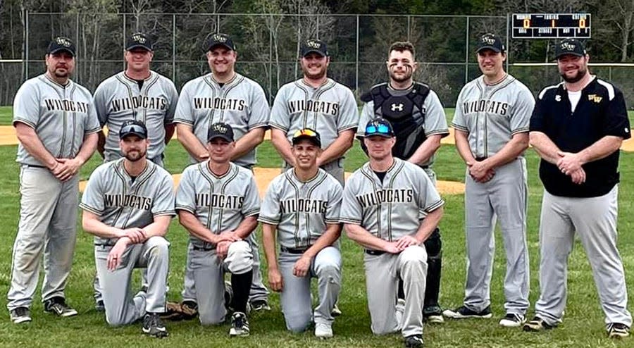 Western Wayne hosted its inaugural Alumni Baseball Game this past weekend. Players from as far back as the 1990s put on an entertaining show before a big, enthusiastic crowd. Pictured here are members of the winning team (first row, from left): Mark Bell, Lenny Wargo, Waldo Gonzalez, Drew Boandl. Standing are: JD Hunter, Justin Kromko, Paul Gregorski, Kyle Rizzi, Jeremy Palko, Greg Martin, John Boandl.
