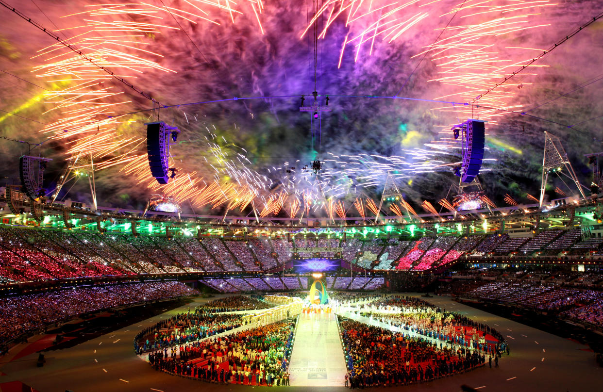 during the Closing Ceremony on Day 16 of the London 2012 Olympic Games at Olympic Stadium on August 12, 2012 in London, England.