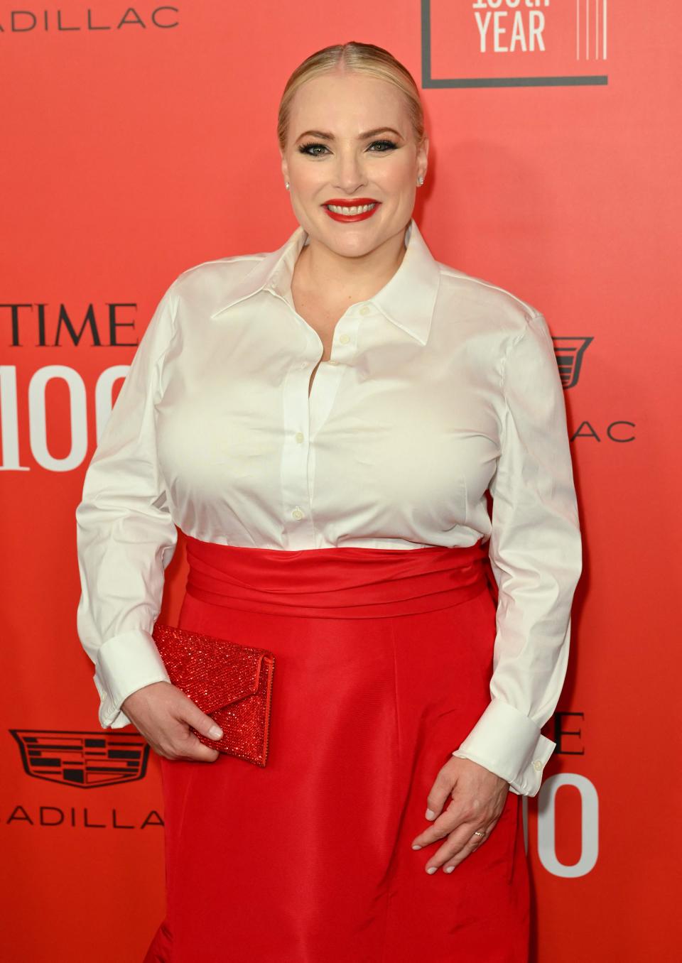 Meghan McCain, pictured in 2023 at the Time 100 Gala, is slamming an upcoming stage play about her late dad, John McCain.