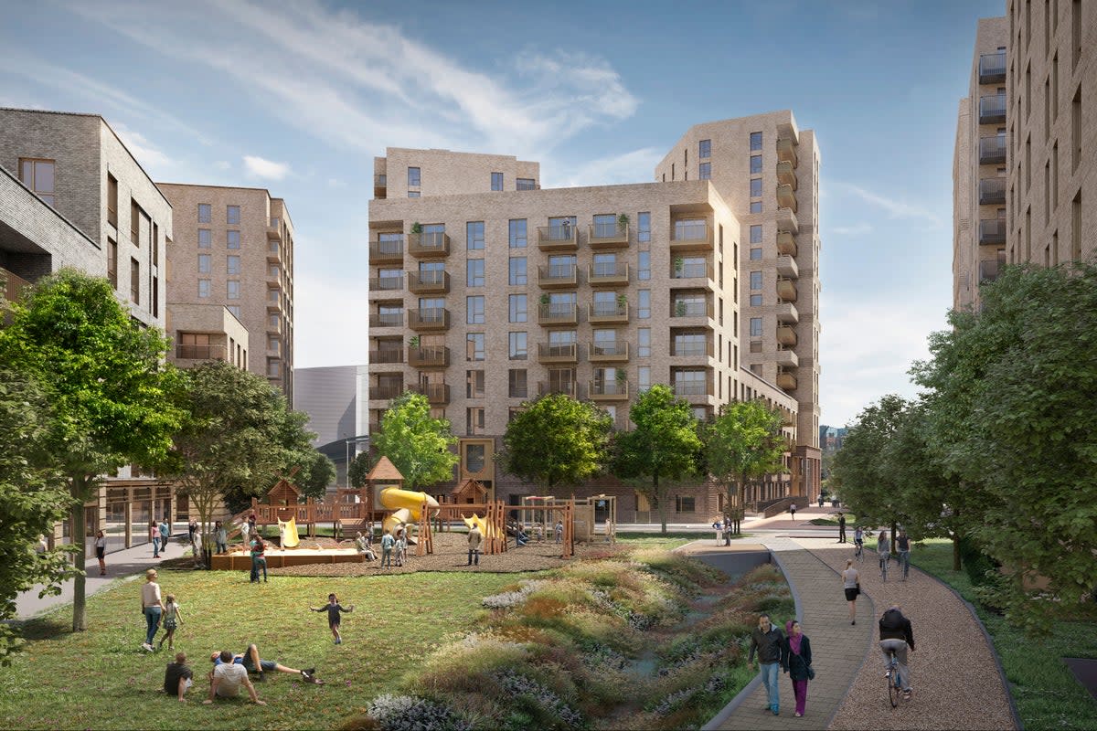 Some 1,400 new homes are to be built on Romford’s old Waterloo Estate over the next decade (Handout)