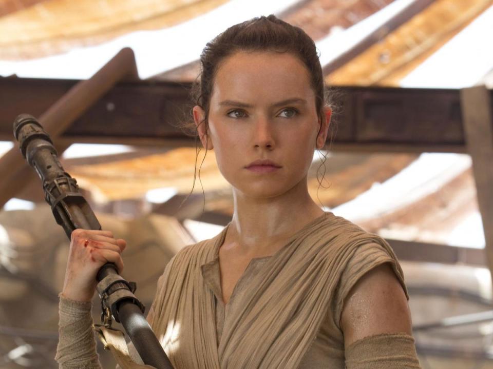 Daisy Ridley as Rey in ‘Star Wars: The Force Awakens’ (Rex)