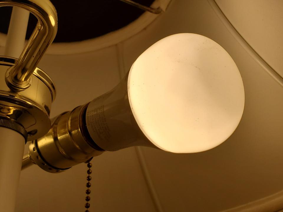 An LED lightbulb. 