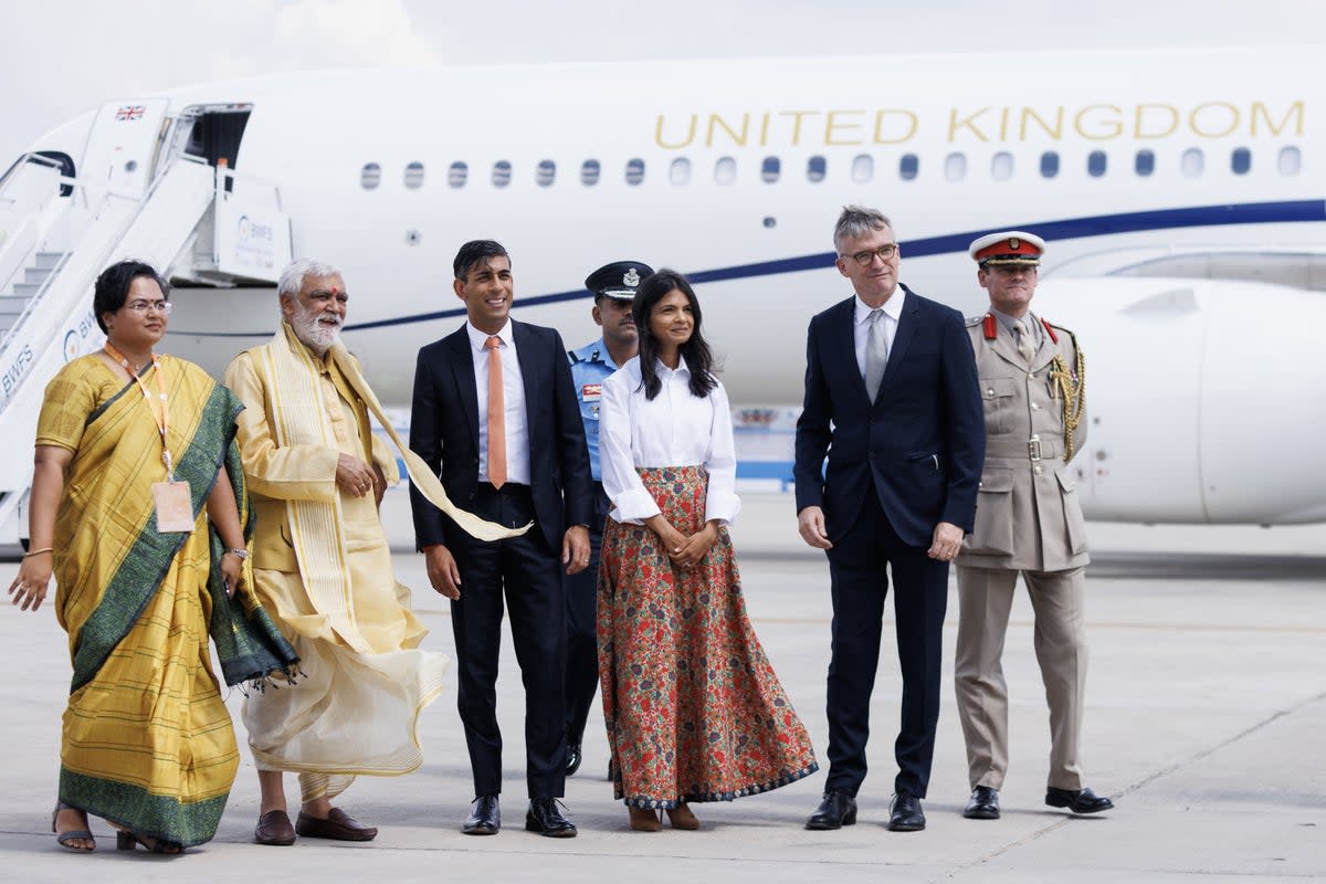 Akshata Murty arrives for the G20 in Delhi, India (PA)