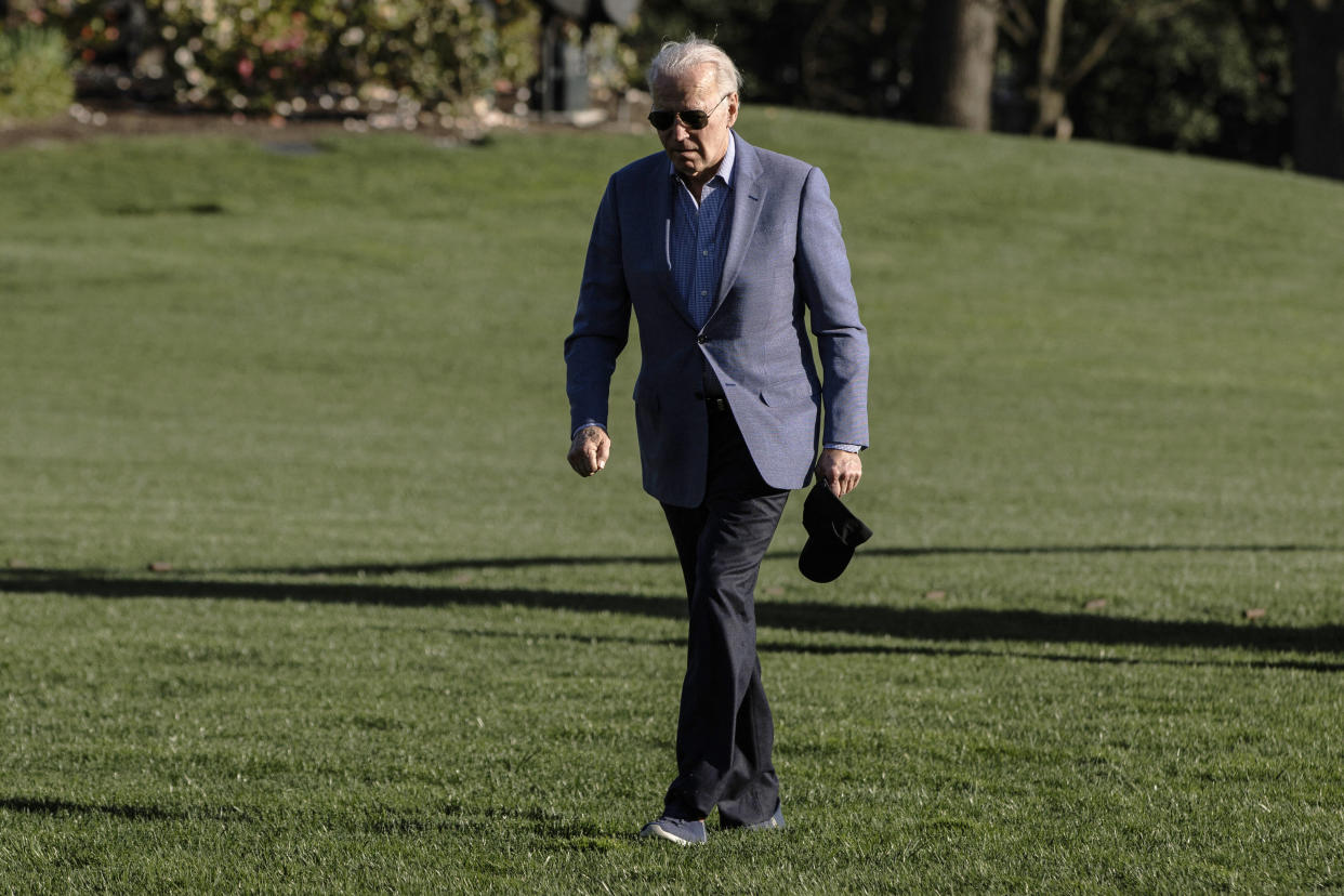 Joe Biden, ici se dirigeant vers la Maison Blanche à Washington, le 24 mars 2024.