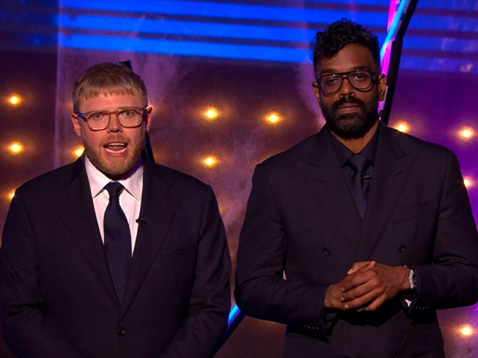 Rob Beckett and Romesh Ranganathan at the Bafta TV Awards (BBC)