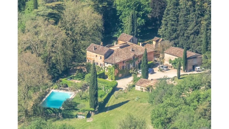 Birds eye view of George Clooney's new property, the Canadel estate in Brignoles.  The actor and his wife are the new owners of this eight million euros estate, located on the outskirts of Brignoles. this was confirmed by the mayor of Brignoles himself, Didier Bremond.