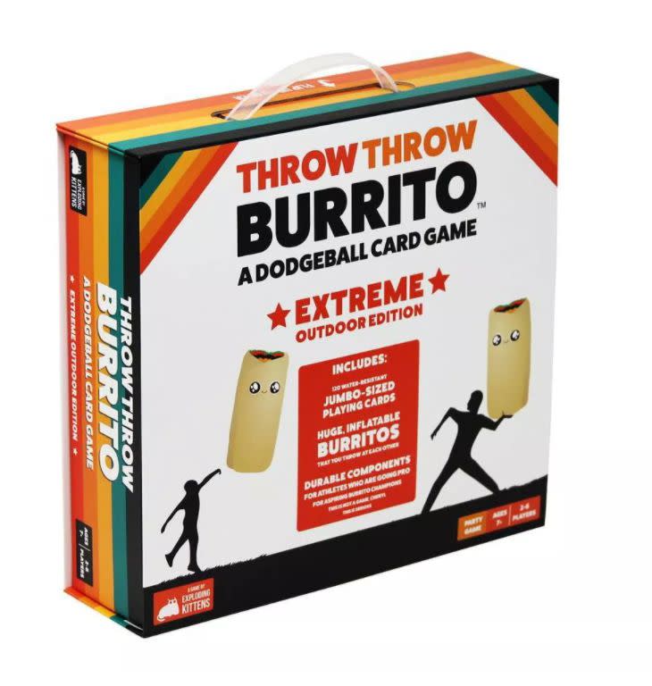 Get <a href="https://goto.target.com/dNP17" target="_blank" rel="noopener noreferrer">Throw Throw Burrito Game: Extreme Outdoor Edition on sale for $21</a> (normally $30) at Target.