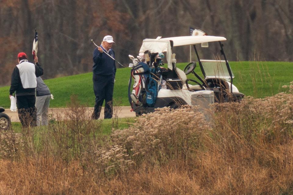 President Donald Trump at the Trump National Golf Club in Sterling, Virginia, on Nov. 15, 2020.