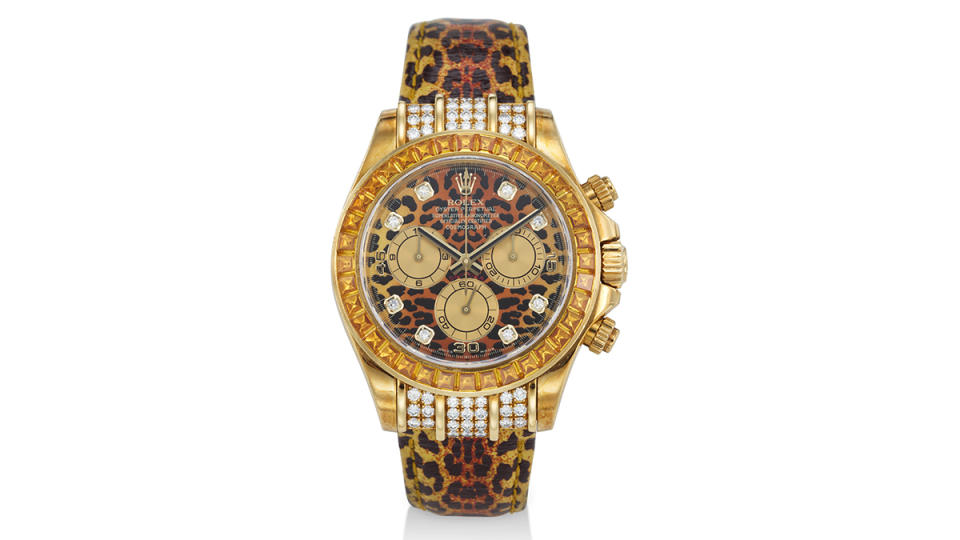 Elton John’s Rolex Daytona with a Leopard-print dial