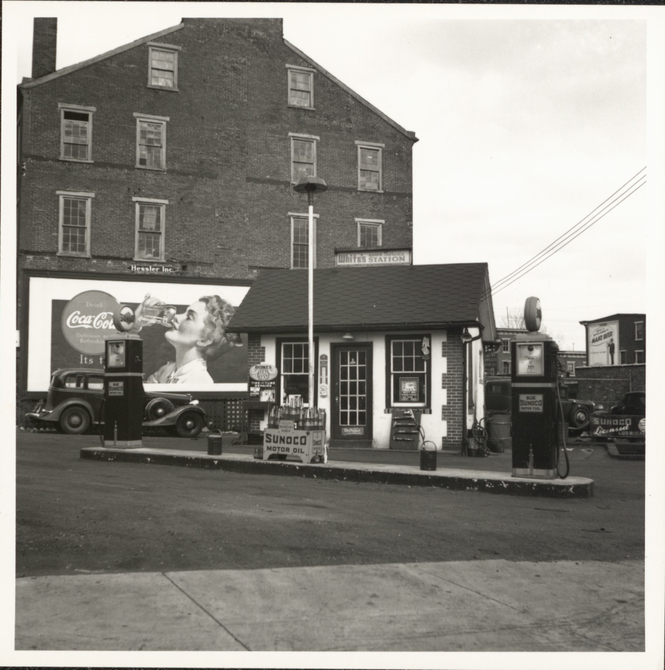 Exterior view of White’s Quick Service Station at 824 Walnut Street in Wilmington on Feb. 23, 1938.