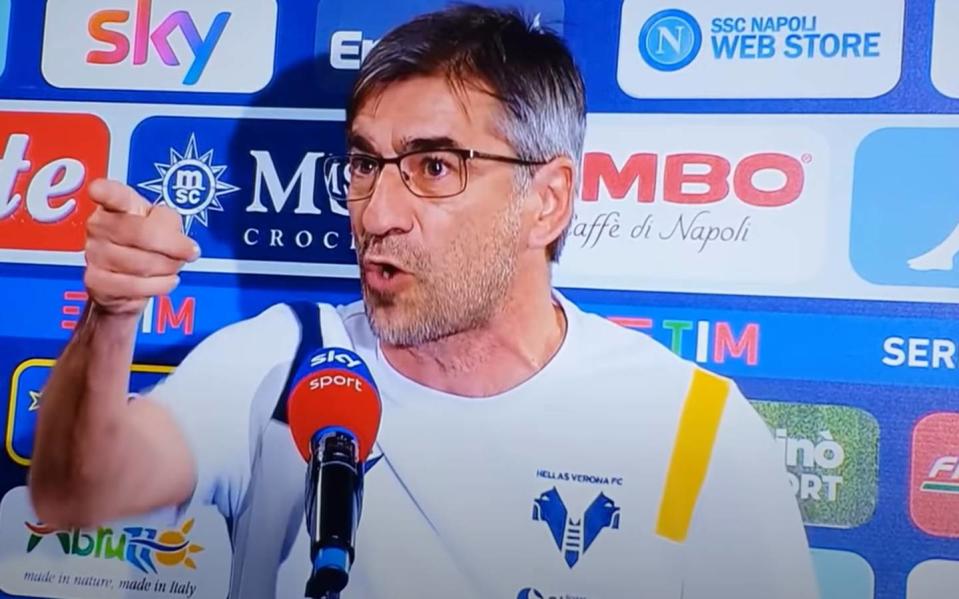 "Schämen Sie sich!" Verona-Trainer rastet bei Interview aus