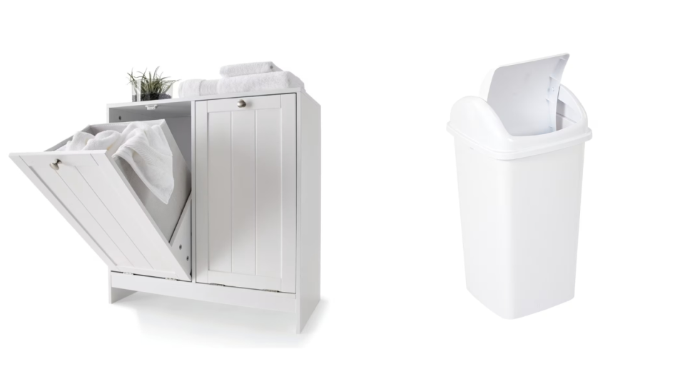 The hamper (left) and the bin (right).