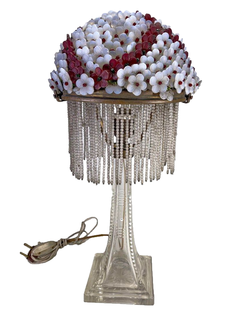 <p><a href="https://www.liveauctioneers.com/item/172143713_vintage-glass-flowers-and-base-table-lamp" rel="nofollow noopener" target="_blank" data-ylk="slk:Shop Now;elm:context_link;itc:0;sec:content-canvas" class="link ">Shop Now</a></p><p>Vintage Glass Flowers & Base Table Lamp</p><p>liveauctioneers.com</p><p>$9.00</p>