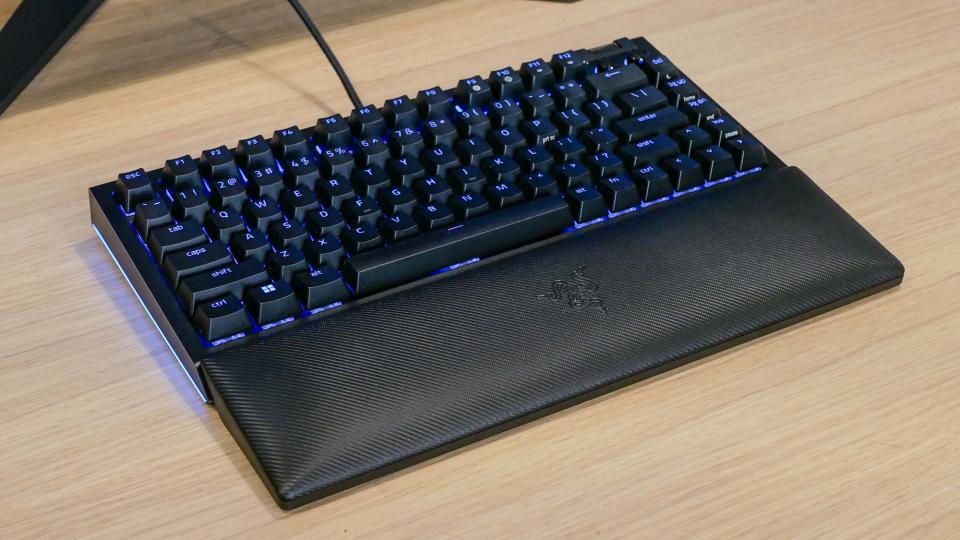 Razer BlackWidow V4 75% keyboard on desk