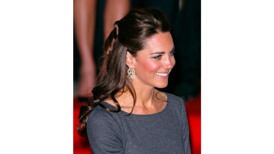 The Princess' striking gold earrings have been in her collection for more than a decade