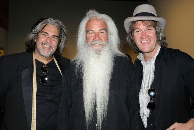 <p>Beth Gwinn/Getty</p> Rusty Golden, his father William Lee Golden (C), and brother Chris Golden attend the "Smokey Mountain Spring" special presentation & VIP reception at the Tennessee State Museum on June 27, 2012