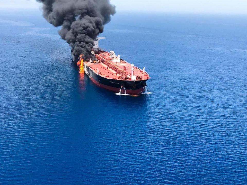 Iran has summoned the British ambassador to Tehran after the UK government blamed the country for an attack on two oil tankers.Jeremy Hunt, the UK’s foreign secretary, said on Friday that Iran was responsible for the 13 June attack on the vessels, which left one tanker ablaze in the Gulf of Oman.“During the meeting...Iran strongly condemned the unfounded allegations and criticised Britain’s unacceptable stance regarding the attacks,” the semi-official Students News Agency ISNA reported.The head of the Arab League earlier called on Iran to “be careful and reverse course” after the attack stoked interstate tensions in the Middle East.The US blamed Iran for the fire, which occurred near the strategic Strait of Hormuz.Tehran has denied all involvement in the incident.“We believe that responsibilities need to be clearly defined,” said Ahmed Aboul Gheit, the Arab League’s Secretary-General.”The facts will be revealed, I am sure, it’s only a matter of time.”“My call to my Iranian – and I call them Iranian brothers: Be careful and reverse course because you’re pushing everybody towards a confrontation that no one would be safe if it happens.” “We believe that the truth needs to be clearly established in relation to these attacks,” he added.Mr Aboul Gheit was speaking in New York on Friday, after meeting with Antonio Guterres, the UN’s Secretary General.As conflicting reports over the cause of the fire emerged, Mr Guterres called for an independent investigation into the alleged attack.“We believe it is very important to avoid, at all costs, a major confrontation in the Gulf,” he said.The UN’s intervention came as the leaders of Iran and the US exchanged angry public statements over the alleged attack.The Pentagon released a video showing what it said were Iranian forces removing an unexploded limpet mine from one of the tankers.“Iran did do it,” Donald Trump said on Friday, while calling into Fox & Friends, a television show.He labelled Iran a “nation of terror”, which had been “exposed” by the US video, during the segment.The Japanese owner of one of the two tankers, the Kokuka Courageous, said crew members had seen flying objects attacking the ship, appearing to contradict the US account.Hassan Rouhani, Iran’s president, said on Friday that the US was ”using all opportunities for radicalising the situation, which undermines the stability not only in our region but in the whole world”.The White House has increased scrutiny of the Iranian Revolutionary Guard in recent months, taking the rare step of classifying a foreign government entity as a terror group.Additional reporting by agencies